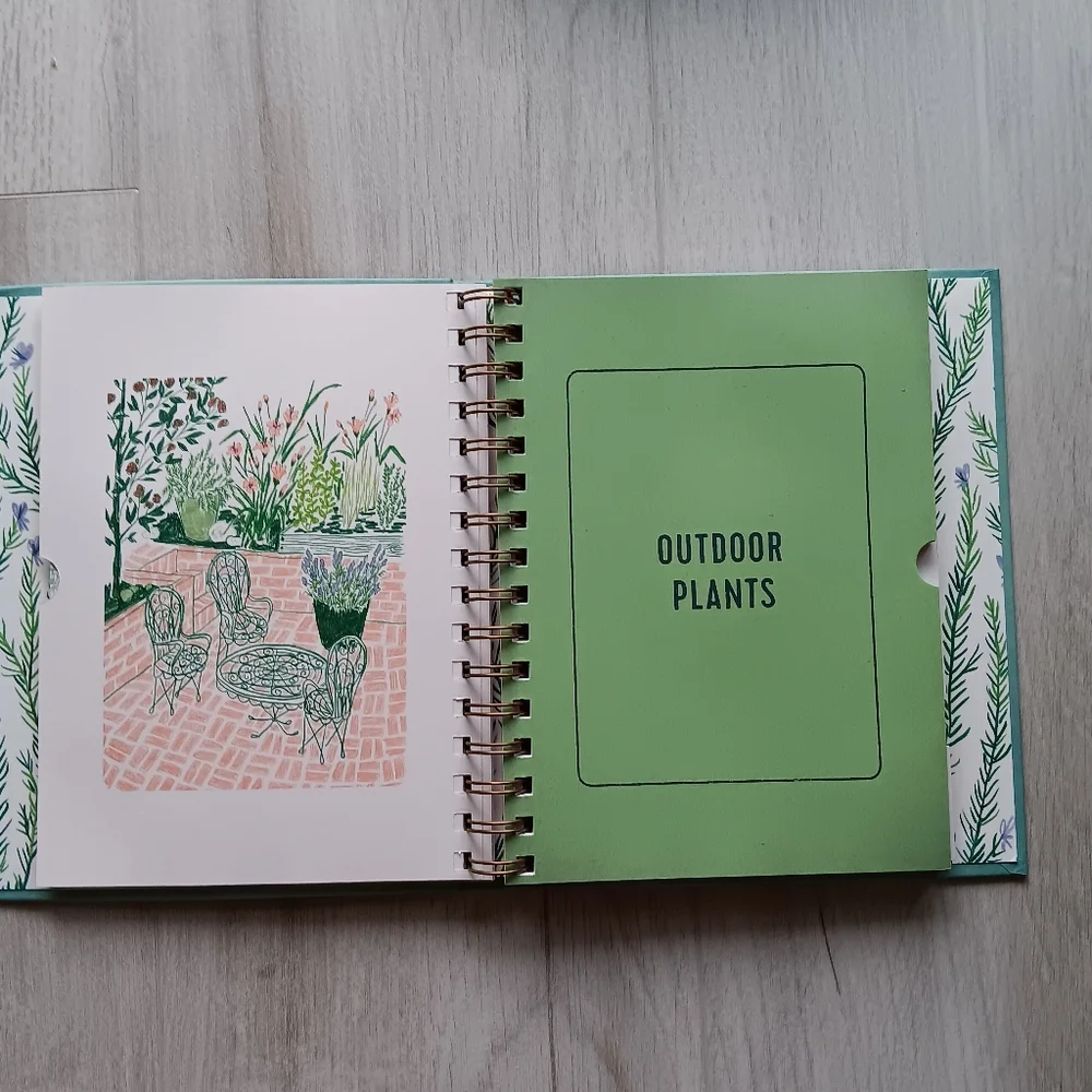 New I Love My Plants Gardening Journal Spiral Bound Sections Graphs Notes Info